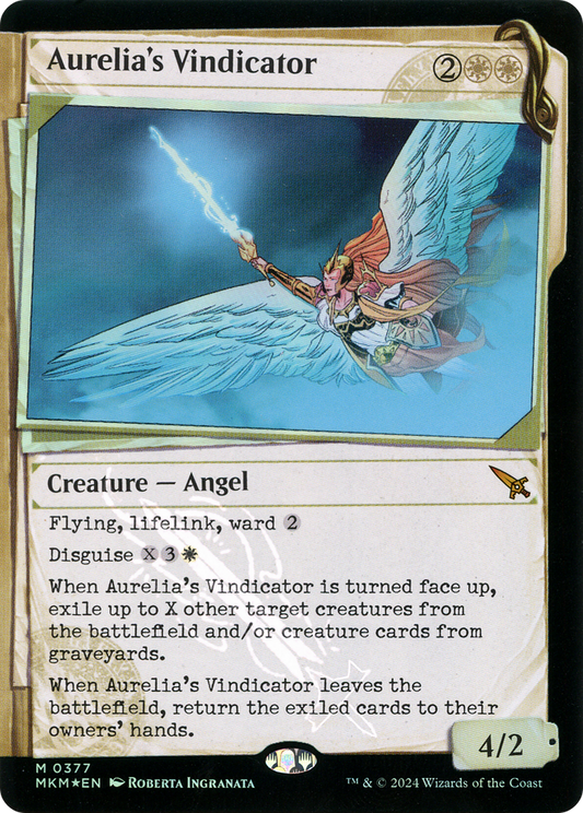 Aurelia's Vindicator (MKM-377) - Murders at Karlov Manor: (Showcase) Foil - Premium MTG Single from Wizards of the Coast - Just $1.56! Shop now at Game Crave Tournament Store