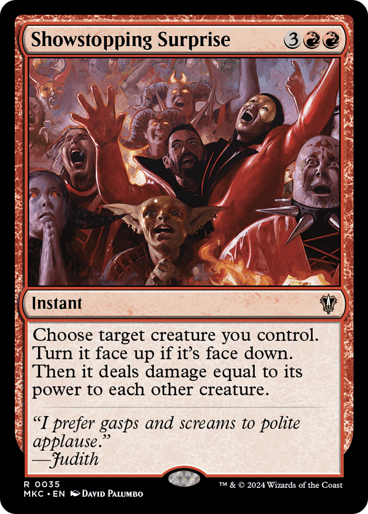 Showstopping Surprise (MKC-035) - Murders at Karlov Manor Commander - Premium MTG Single from Wizards of the Coast - Just $0.25! Shop now at Game Crave Tournament Store