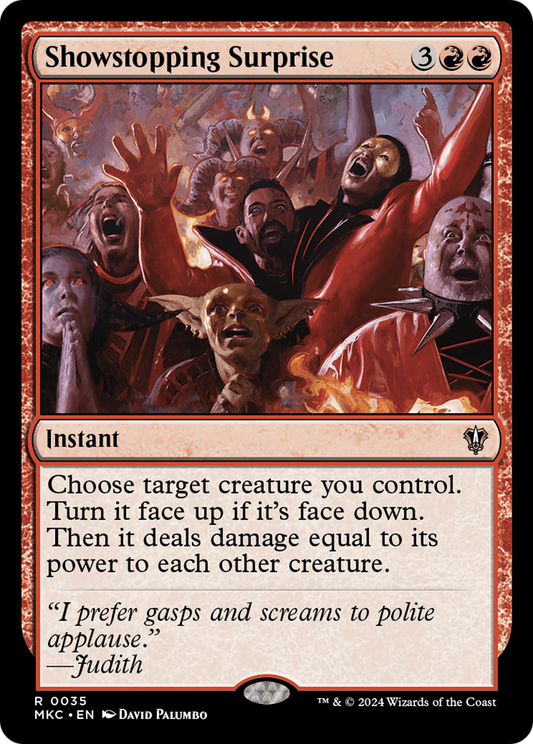 Showstopping Surprise (MKC-035) - Murders at Karlov Manor Commander - Premium MTG Single from Wizards of the Coast - Just $0.25! Shop now at Game Crave Tournament Store