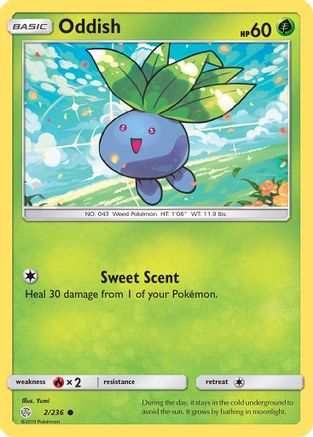 Oddish 2/236 - SM  Cosmic Eclipse Reverse Holofoil