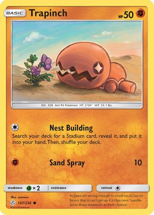 Trapinch - 107/236 107/236 - SM  Cosmic Eclipse Reverse Holofoil