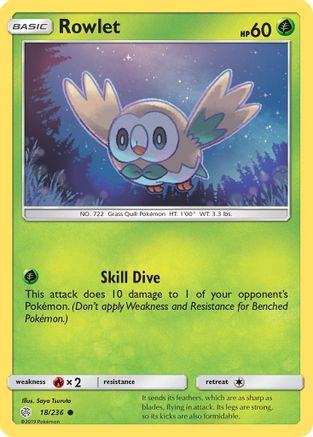 Rowlet - 18/236 18/236 - SM  Cosmic Eclipse