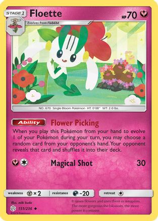 Floette 151/236 - SM  Cosmic Eclipse Reverse Holofoil