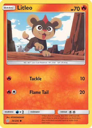Litleo 36/236 - SM  Cosmic Eclipse Reverse Holofoil