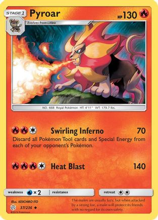 Pyroar 37/236 - SM  Cosmic Eclipse