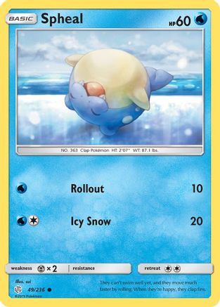 Spheal - 49/236 49/236 - SM  Cosmic Eclipse