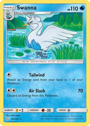 Swanna 60/236 - SM  Cosmic Eclipse Reverse Holofoil