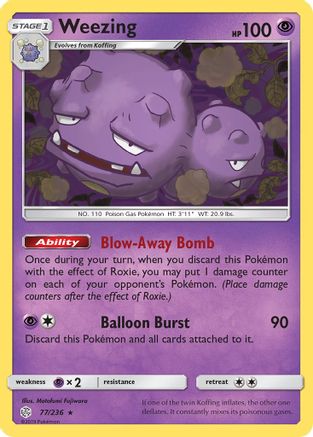 Weezing 77/236 - SM  Cosmic Eclipse Reverse Holofoil