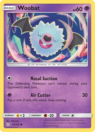 Woobat 87/236 - SM  Cosmic Eclipse