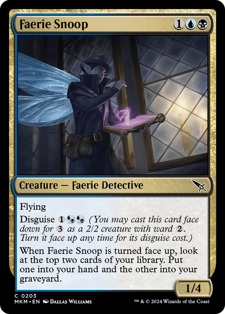 Faerie Snoop (MKM-203) - Murders at Karlov Manor Foil - Premium MTG Single from Wizards of the Coast - Just $0.25! Shop now at Game Crave Tournament Store