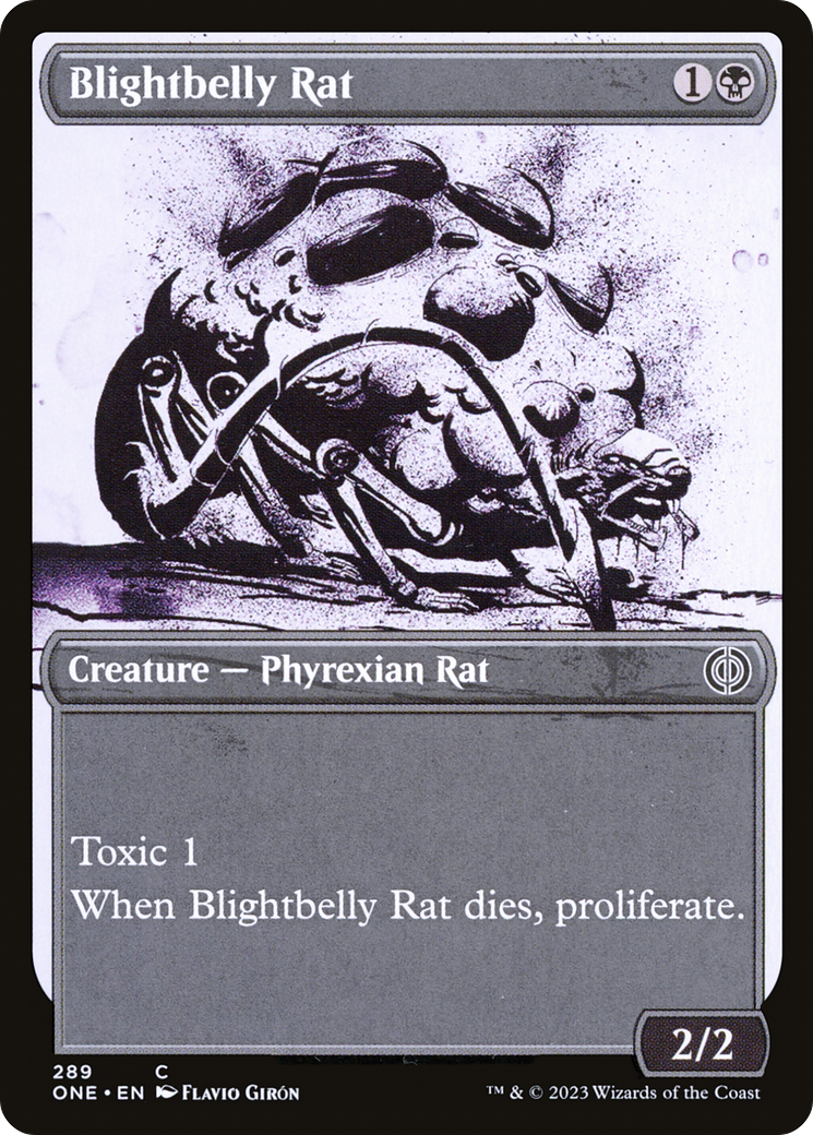 Blightbelly Rat (ONE-289) - Phyrexia: All Will Be One: (Showcase) Foil - Premium MTG Single from Wizards of the Coast - Just $0.25! Shop now at Game Crave Tournament Store