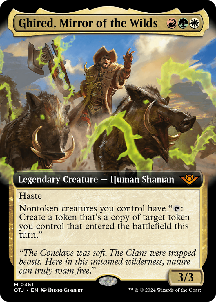 Ghired, Mirror of the Wilds (OTJ-351) - Outlaws of Thunder Junction: (Extended Art) - Premium MTG Single from Wizards of the Coast - Just $1.49! Shop now at Game Crave Tournament Store