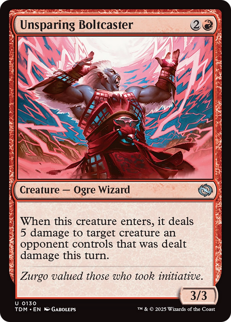 Unsparing Boltcaster (TDM-130) - Tarkir: Dragonstorm Foil - Premium MTG Single from Wizards of the Coast - Just $0.08! Shop now at Game Crave Tournament Store