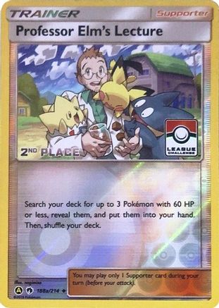 Professor Elm's Lecture - 188a/214 (League Challenge) [2nd Place] 188a - League & Championship Cards Reverse Holofoil