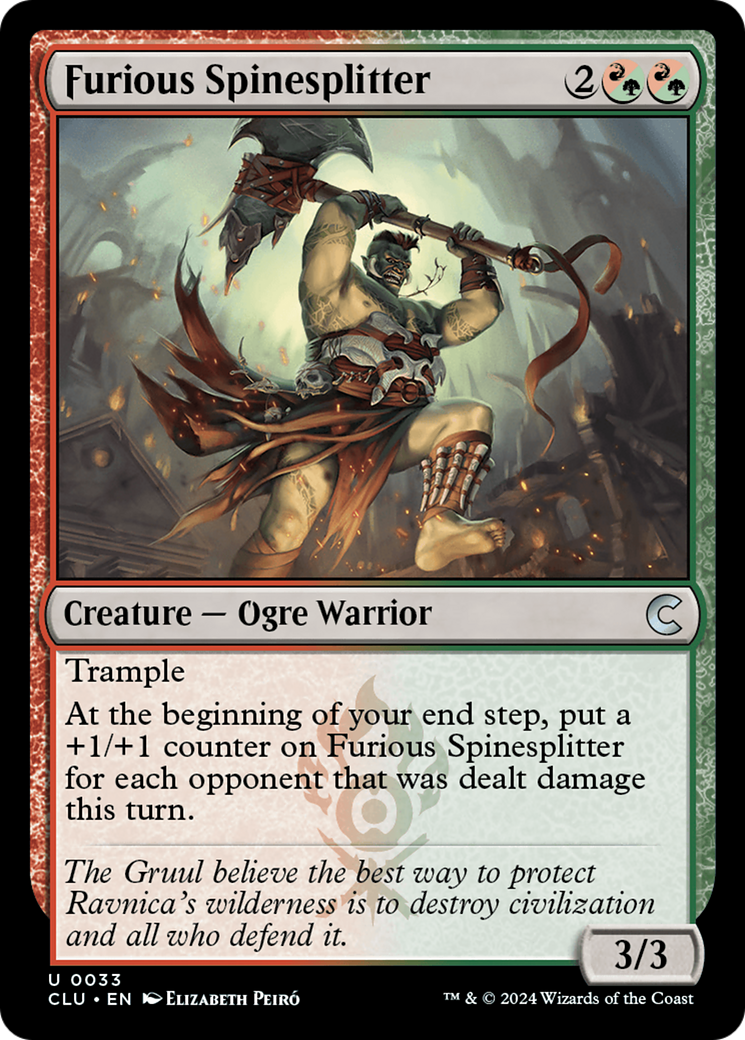 Furious Spinesplitter (CLU-033) - Ravnica: Clue Edition - Premium MTG Single from Wizards of the Coast - Just $0.25! Shop now at Game Crave Tournament Store