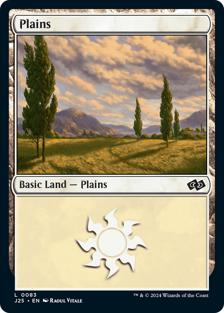 Plains (J25-083) - Foundations Jumpstart - Premium MTG Single from Wizards of the Coast - Just $0.25! Shop now at Game Crave Tournament Store