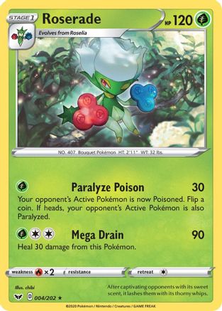 Roserade 4/202 - Sword & Shield Reverse Holofoil
