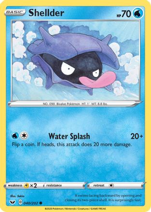 Shellder 40/202 - Sword & Shield Reverse Holofoil