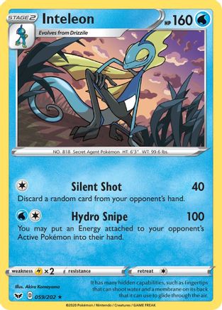 Inteleon 59/202 - Sword & Shield
