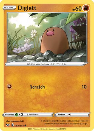 Diglett 92/202 - Sword & Shield