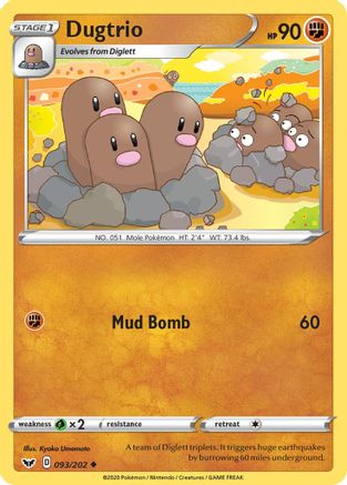 Dugtrio 93/202 - Sword & Shield