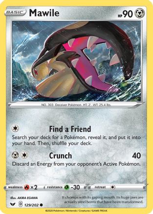 Mawile 129/202 - Sword & Shield Reverse Holofoil