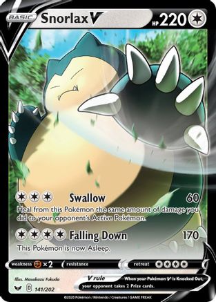 Snorlax V 141/202 - Sword & Shield Holofoil