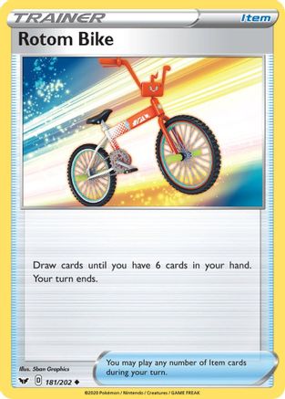 Rotom Bike 181/202 - Sword & Shield Reverse Holofoil
