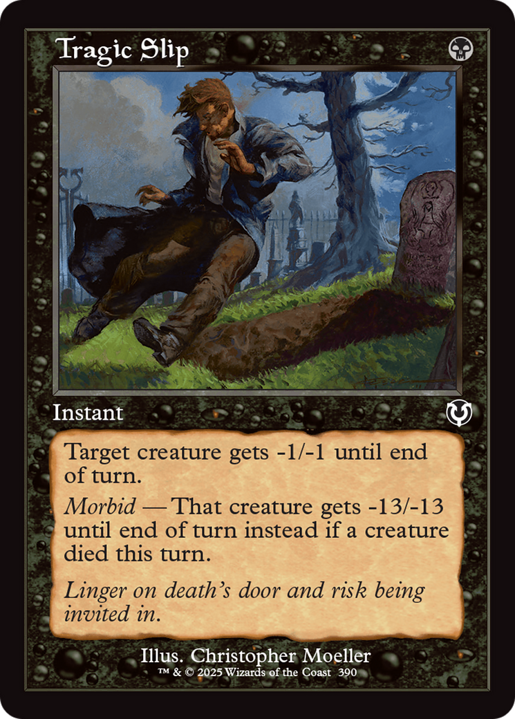Tragic Slip (Retro Frame) (-390) - Innistrad Remastered - Premium MTG Single from Wizards of the Coast - Just $0.25! Shop now at Game Crave Tournament Store