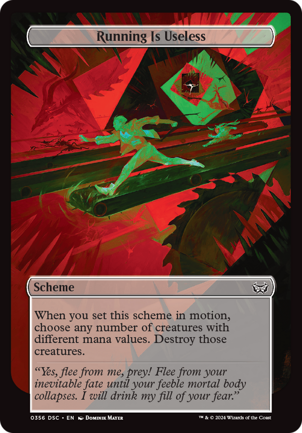 Running Is Useless (DSC-356) - Duskmourn: House of Horror Commander - Premium MTG Single from Wizards of the Coast - Just $0.26! Shop now at Game Crave Tournament Store