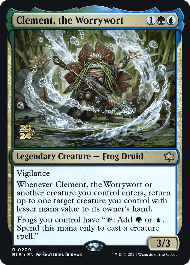 Clement, the Worrywort (PBLB-209S) - Bloomburrow Promos Foil - Premium MTG Single from Wizards of the Coast - Just $0.48! Shop now at Game Crave Tournament Store