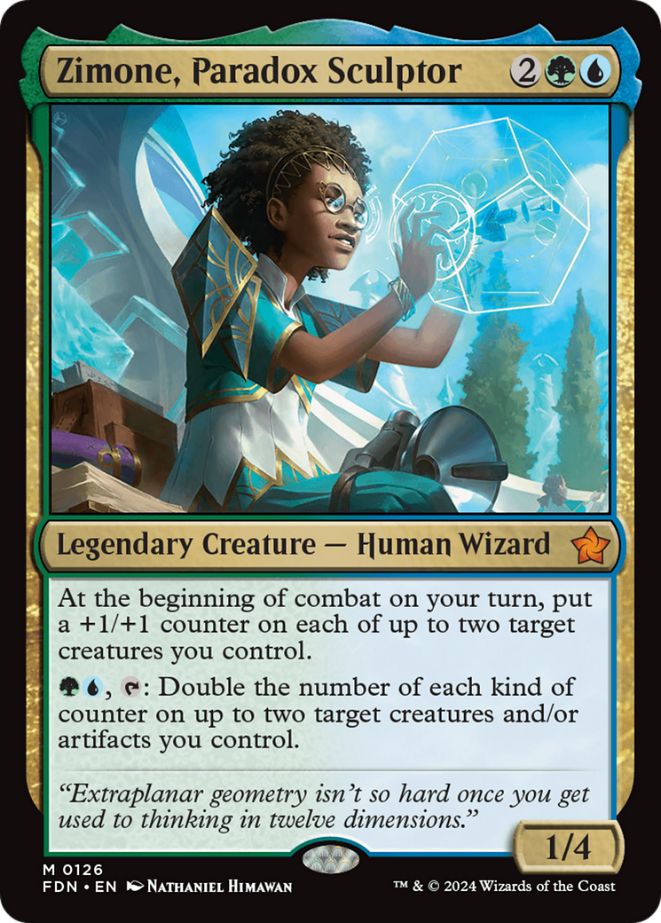 Zimone, Paradox Sculptor (FDN-126) - Foundations - Premium MTG Single from Wizards of the Coast - Just $1.01! Shop now at Game Crave Tournament Store