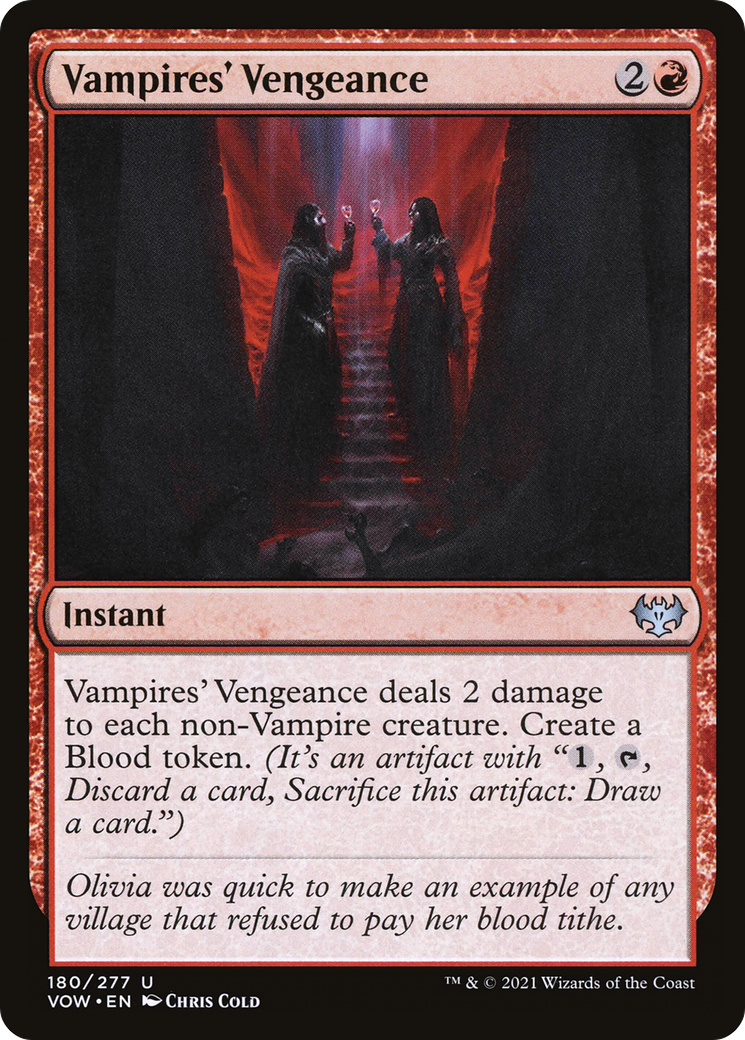 Vampires' Vengeance (VOW-180) - Innistrad: Crimson Vow - Premium MTG Single from Wizards of the Coast - Just $0.25! Shop now at Game Crave Tournament Store