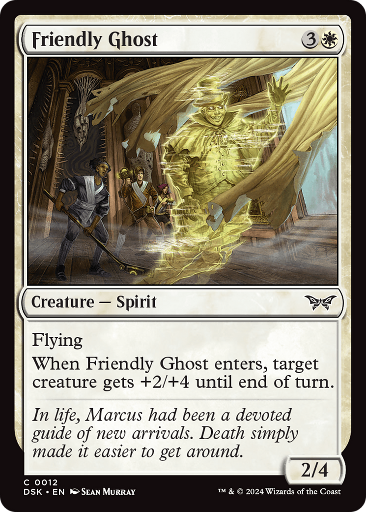 Friendly Ghost (DSK-012) - Duskmourn: House of Horror - Premium MTG Single from Wizards of the Coast - Just $0.25! Shop now at Game Crave Tournament Store