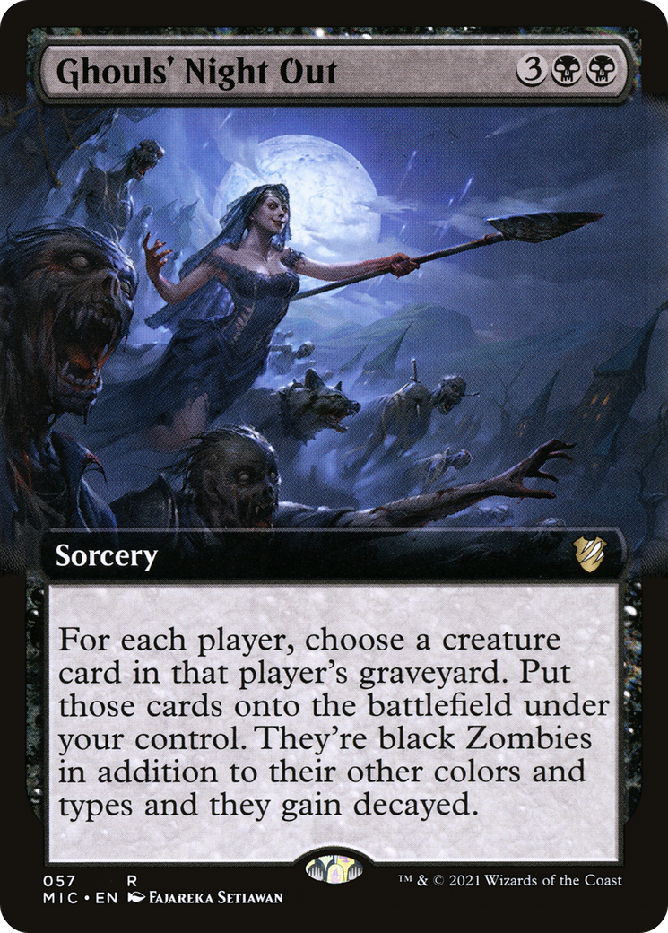 Ghouls' Night Out (MIC-057) - Midnight Hunt Commander: (Extended Art) - Premium MTG Single from Wizards of the Coast - Just $0.36! Shop now at Game Crave Tournament Store