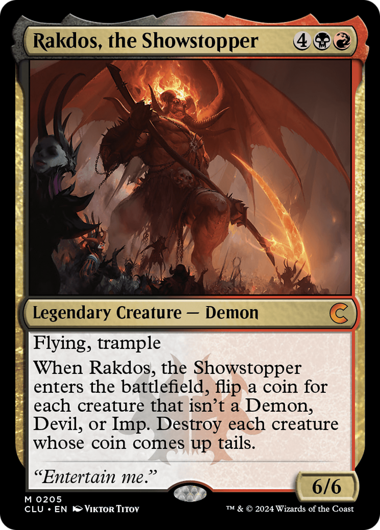 Rakdos, the Showstopper (CLU-205) - Ravnica: Clue Edition - Premium MTG Single from Wizards of the Coast - Just $1.62! Shop now at Game Crave Tournament Store