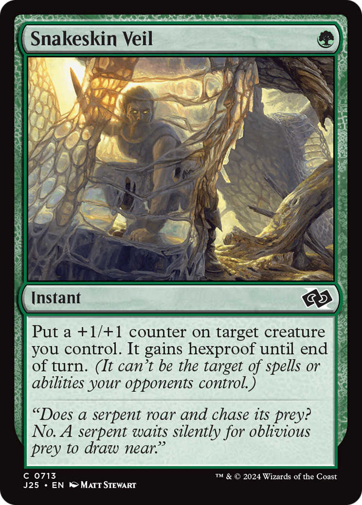 Snakeskin Veil (J25-713) - Foundations Jumpstart - Premium MTG Single from Wizards of the Coast - Just $0.25! Shop now at Game Crave Tournament Store