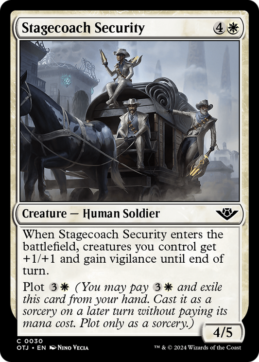 Stagecoach Security (OTJ-030) - Outlaws of Thunder Junction Foil - Premium MTG Single from Wizards of the Coast - Just $0.25! Shop now at Game Crave Tournament Store
