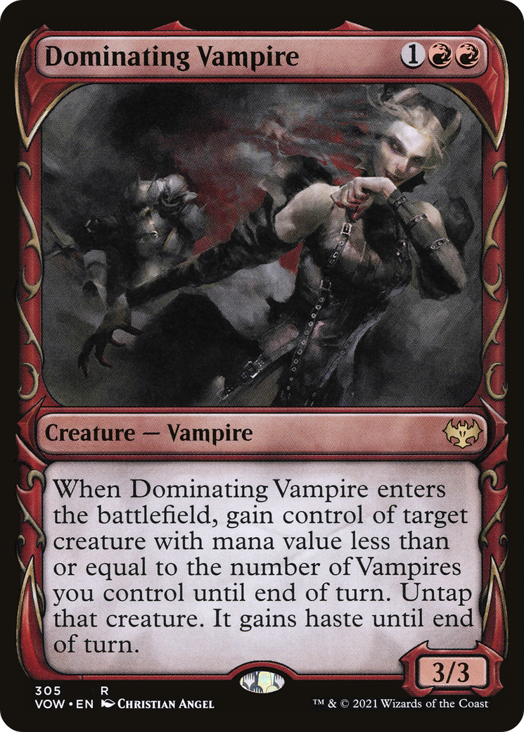 Dominating Vampire (VOW-305) - Innistrad: Crimson Vow: (Showcase) - Premium MTG Single from Wizards of the Coast - Just $0.08! Shop now at Game Crave Tournament Store