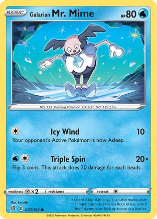 Galarian Mr. Mime 37/192 - Rebel Clash Reverse Holofoil