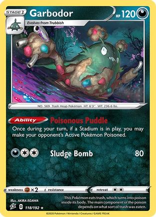 Garbodor 118/192 - Rebel Clash Reverse Holofoil