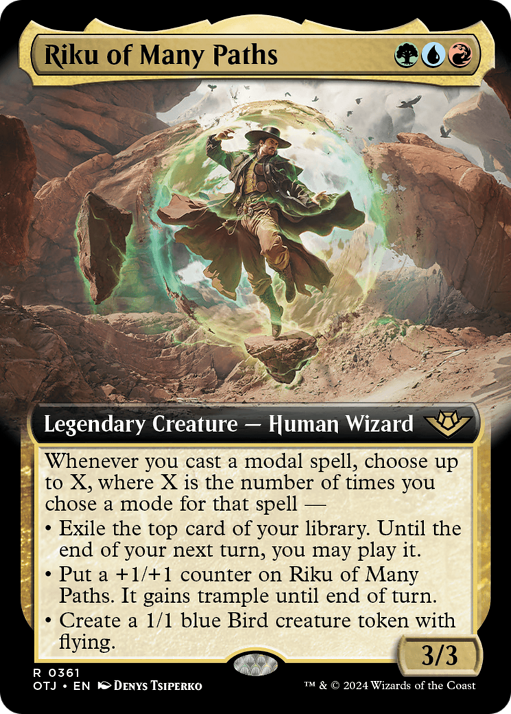 Riku of Many Paths (OTJ-361) - Outlaws of Thunder Junction: (Extended Art) - Premium MTG Single from Wizards of the Coast - Just $0.26! Shop now at Game Crave Tournament Store