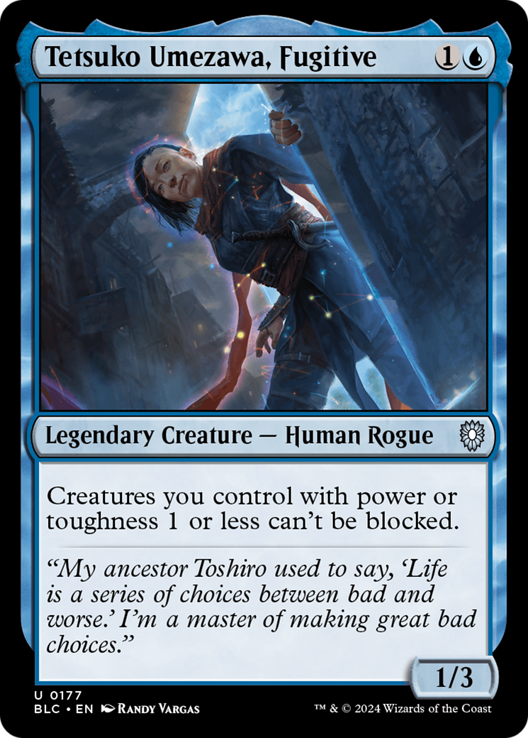 Tetsuko Umezawa, Fugitive (BLC-177) - Bloomburrow Commander - Premium MTG Single from Wizards of the Coast - Just $0.25! Shop now at Game Crave Tournament Store