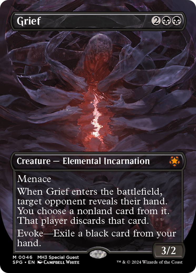Grief (SPG-046) - Special Guests (Borderless) Foil - Premium MTG Single from Wizards of the Coast - Just $3.04! Shop now at Game Crave Tournament Store