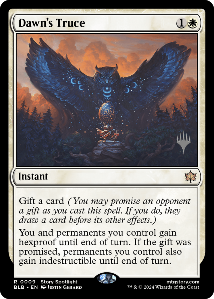 Dawn's Truce (PBLB-09P) - Bloomburrow Promos - Premium MTG Single from Wizards of the Coast - Just $6.29! Shop now at Game Crave Tournament Store