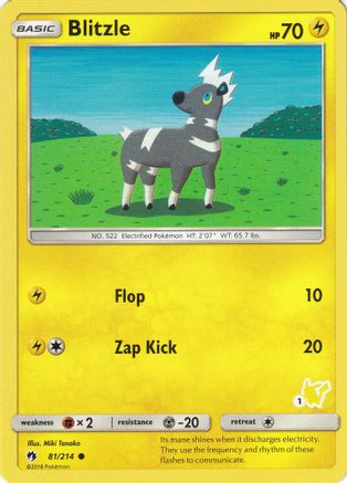 Blitzle - 81/214 (#1 Pikachu Stamped) 81 - Battle Academy