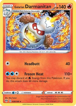 Galarian Darmanitan 28/189 - Darkness Ablaze Reverse Holofoil