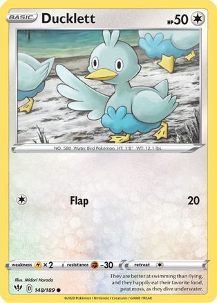 Ducklett 148/189 - Darkness Ablaze Reverse Holofoil
