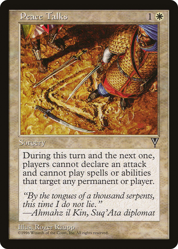 Peace Talks (VIS-015) - Visions - Premium MTG Single from Wizards of the Coast - Just $0.08! Shop now at Game Crave Tournament Store