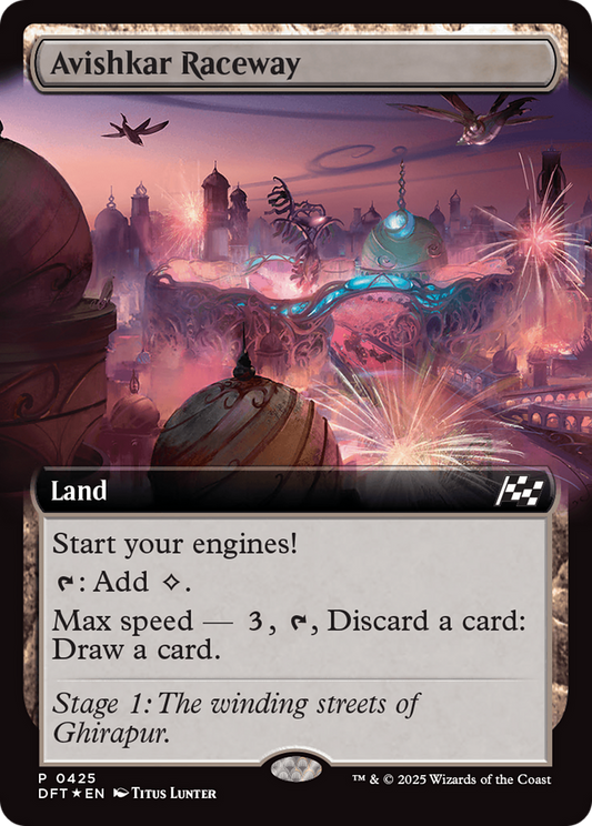 Avishkar Raceway (Extended Art) (DFT-425) - Aetherdrift Foil - Premium MTG Single from Wizards of the Coast - Just $0.08! Shop now at Game Crave Tournament Store